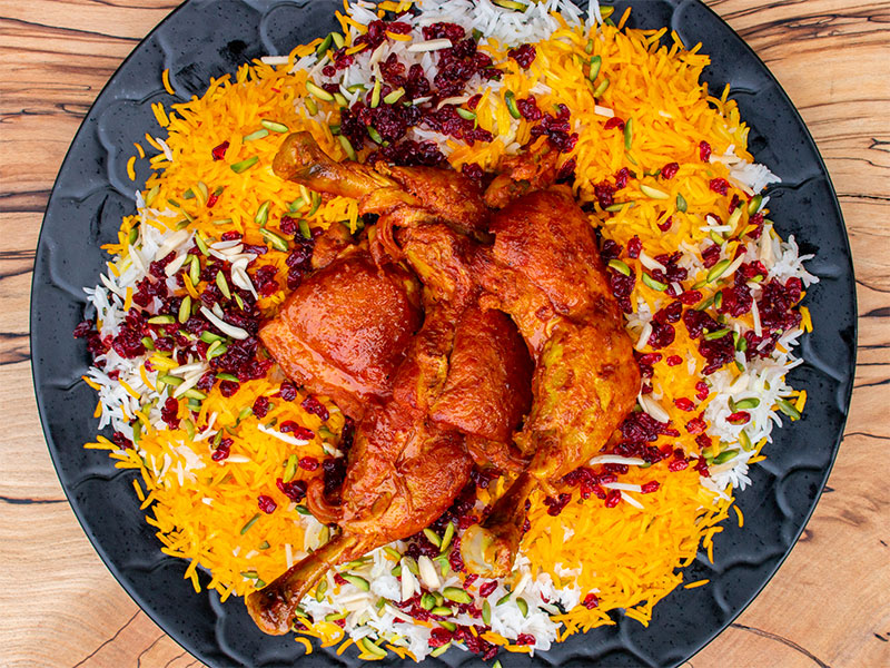 Iranian dishes: Zereshk polo 